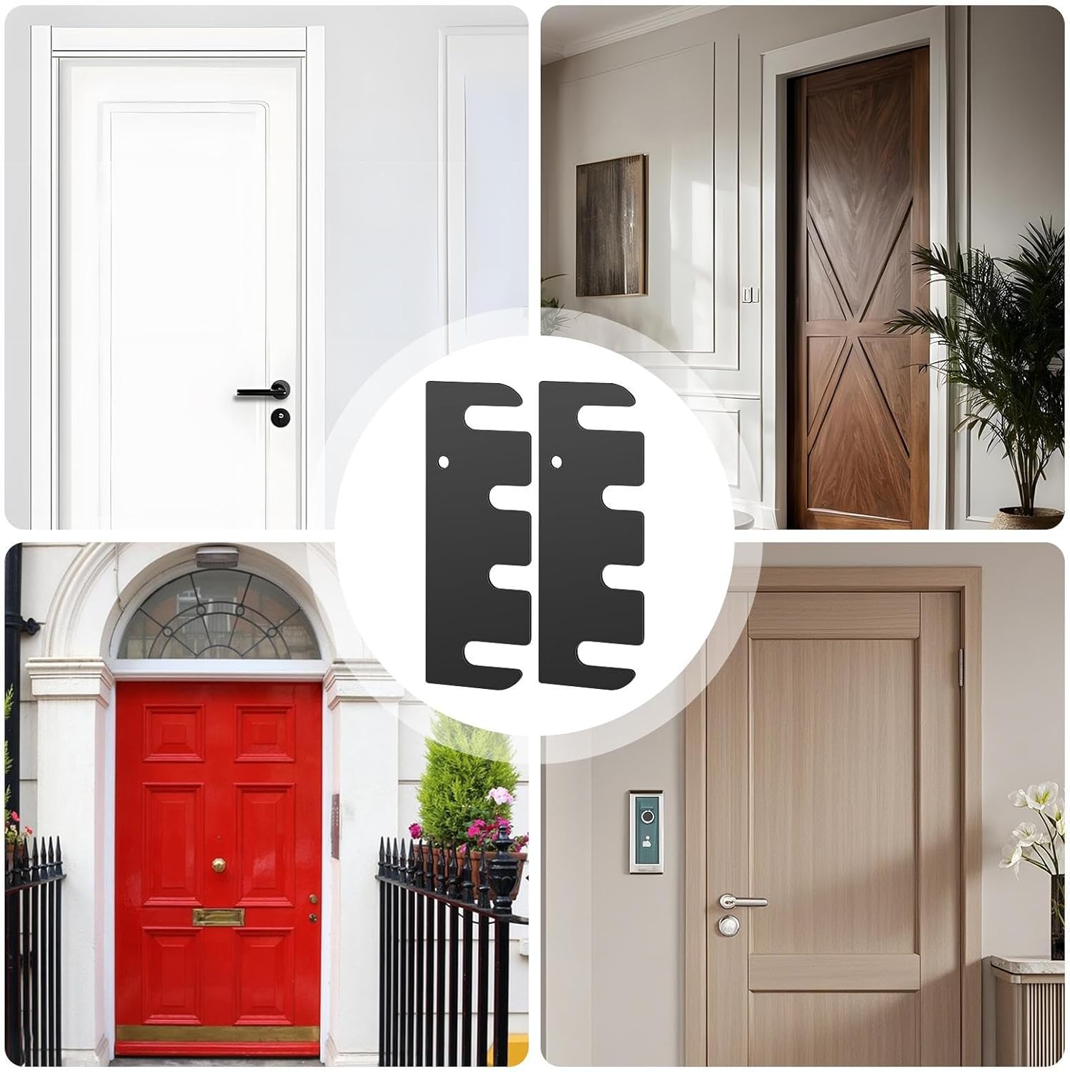 Door Hinge Shim – 10 Piece Adjuster Plate Set, 4 Inch Stainless Steel Build, Rust Resistant Finish, Precise Alignment Support, Gap Correction Solution, Durable Repair Component | Cabinet Frame Kitchen