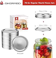 Vista 4 de 36 tapas para conservas de boca regular, tapas para tarro de masón, tipo dividido