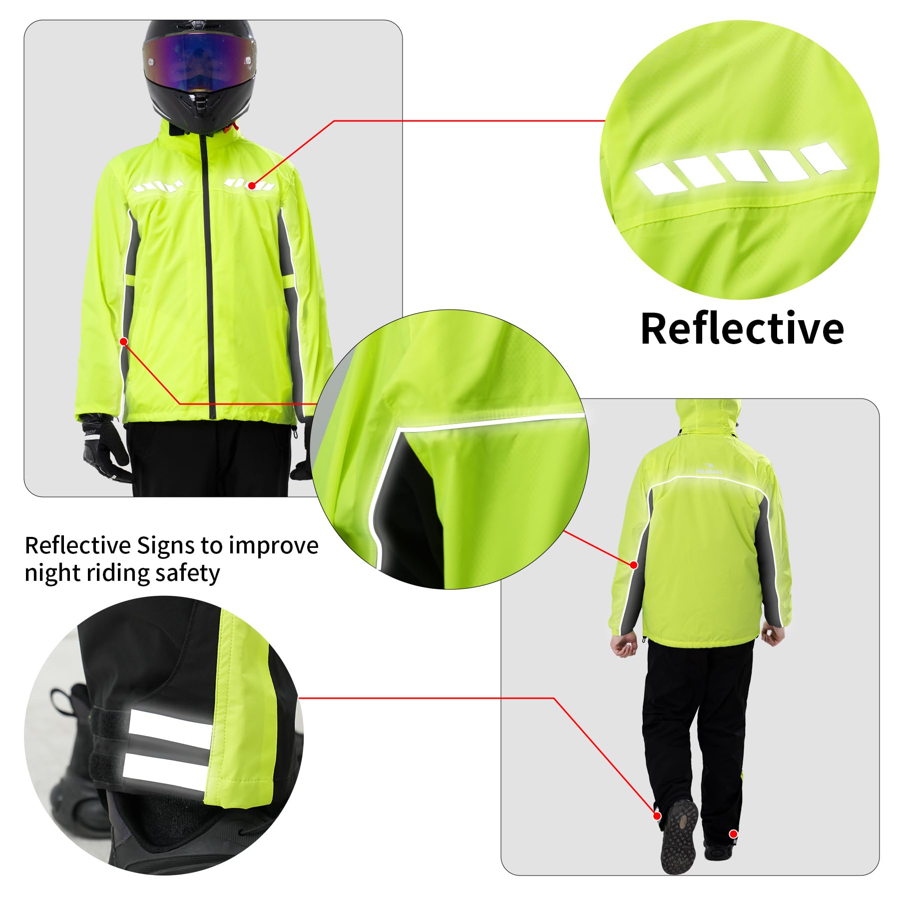 Tuta antipioggia per uomo e donna, giacca impermeabile per moto, golf, escursionismo, ciclismo, giacca antipioggia