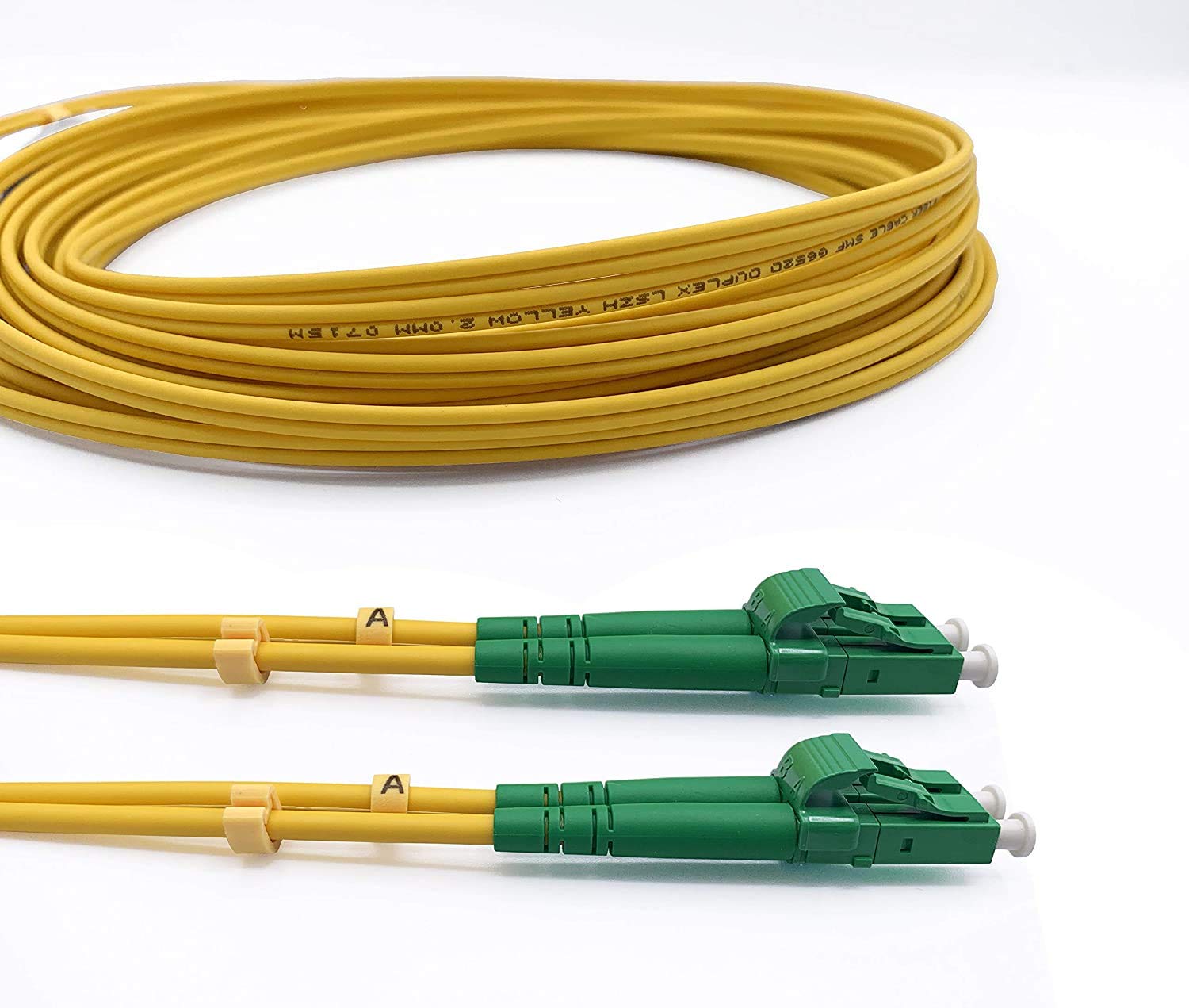 Elfcam® - Fiber Optic Cable LC/APC to LC/APC Duplex Singlemode OS2 9/125μm LSZH (30m)