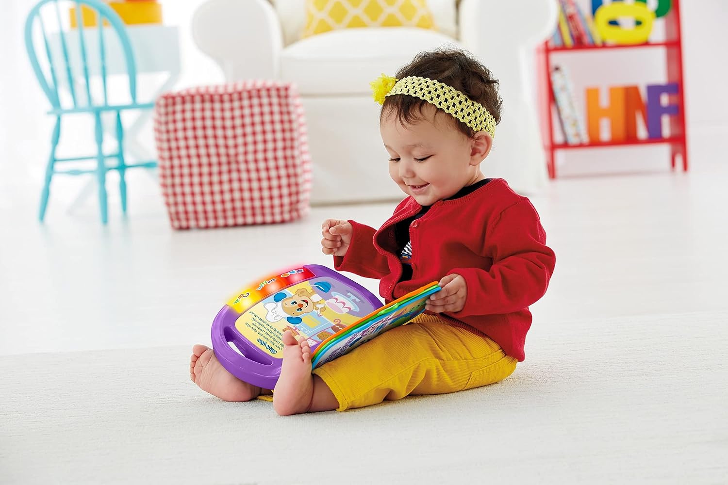 Fisher-Price Learning Fun Songbook Baby | Baby Music Book from 6 Months | Baby Music Toy | Electronic Children's Book | Baby Toy with Music | Toy Baby from 6 Months, Version: Polish, FRC70