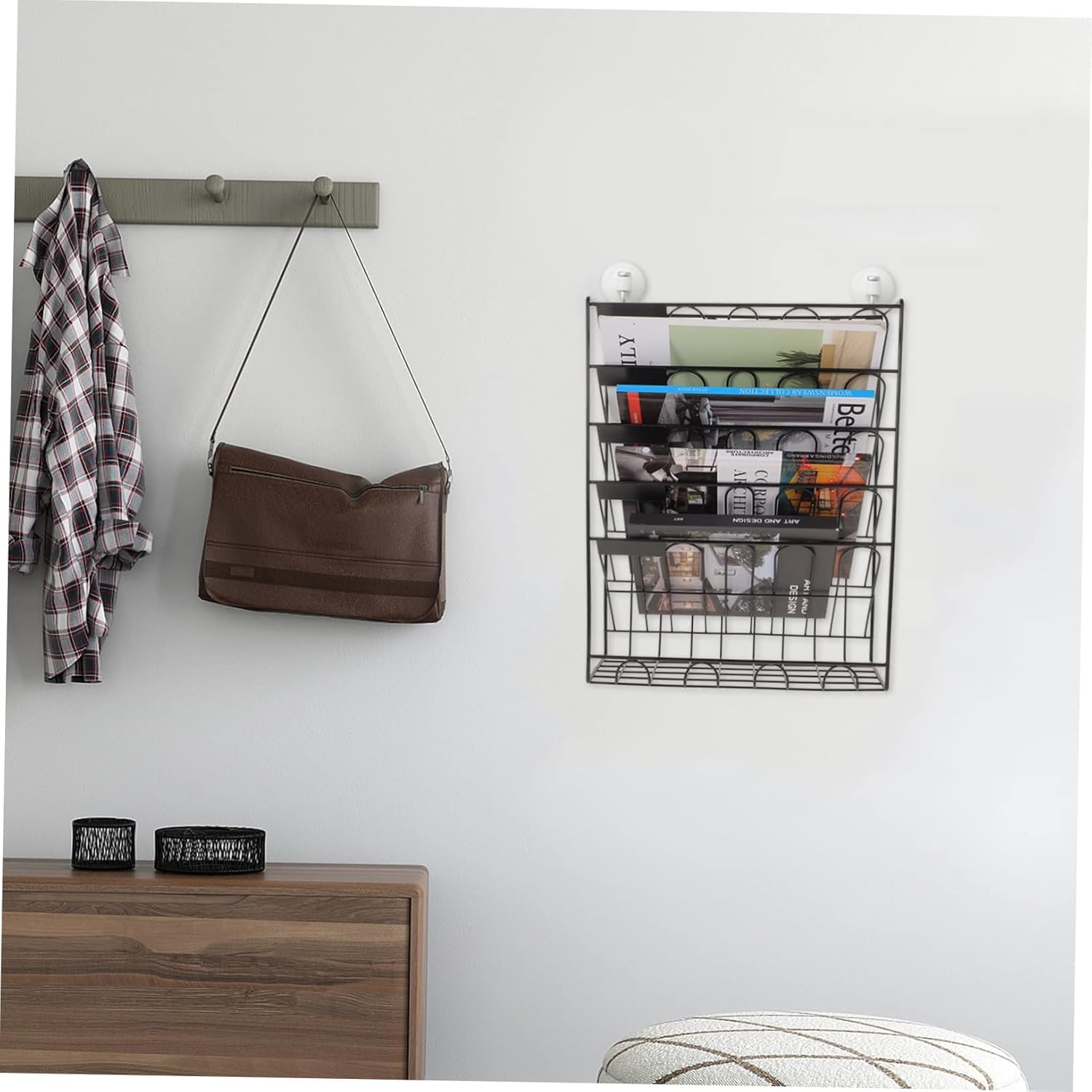 Gadpiparty Vertical Wall File Organizer Mail Sorter Rack for Desk Wall Mounting Space Saving Design for Office Home and School and Practical Storage