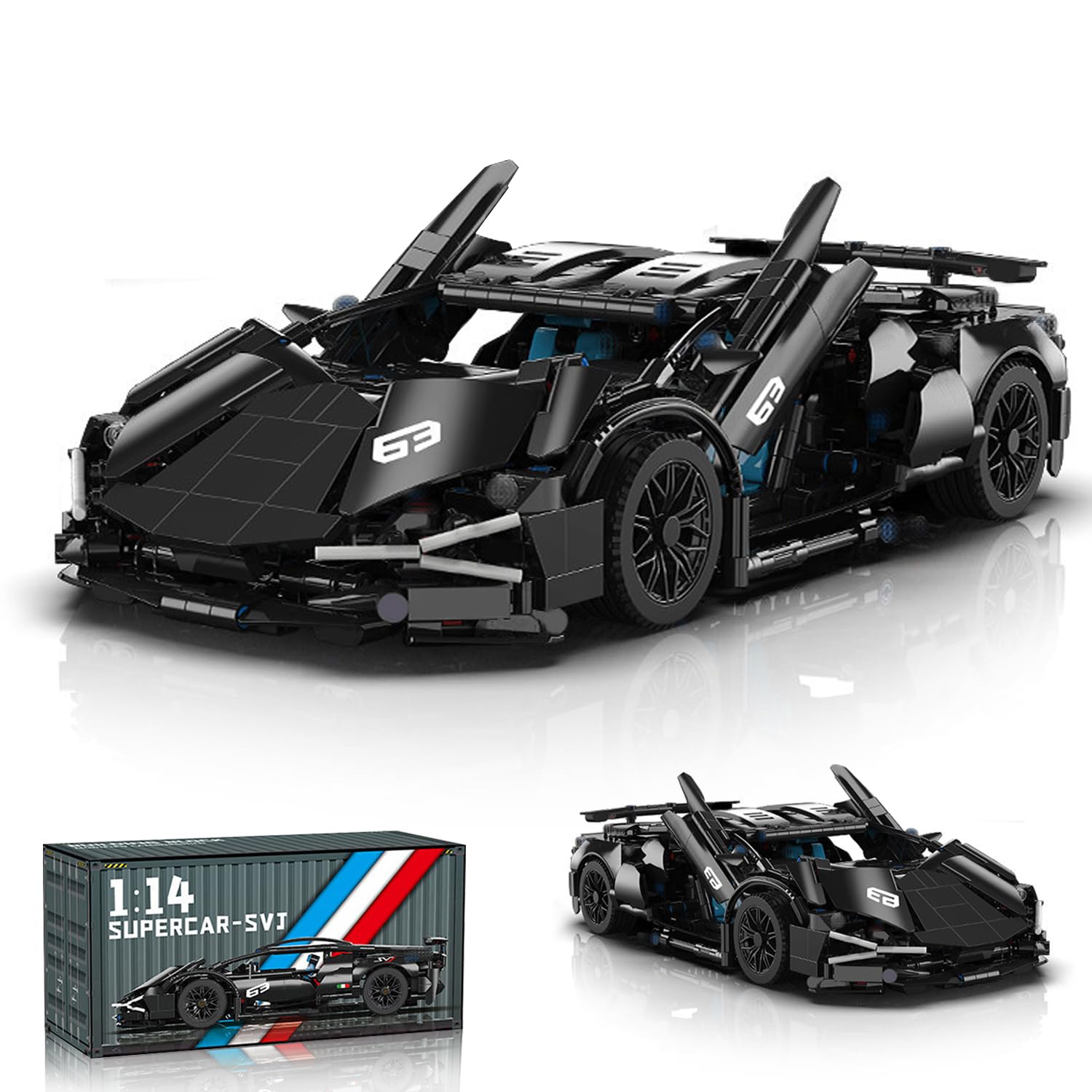 Technik Sport Car Building Blocks Set, 1314 PCS Super Sports Car