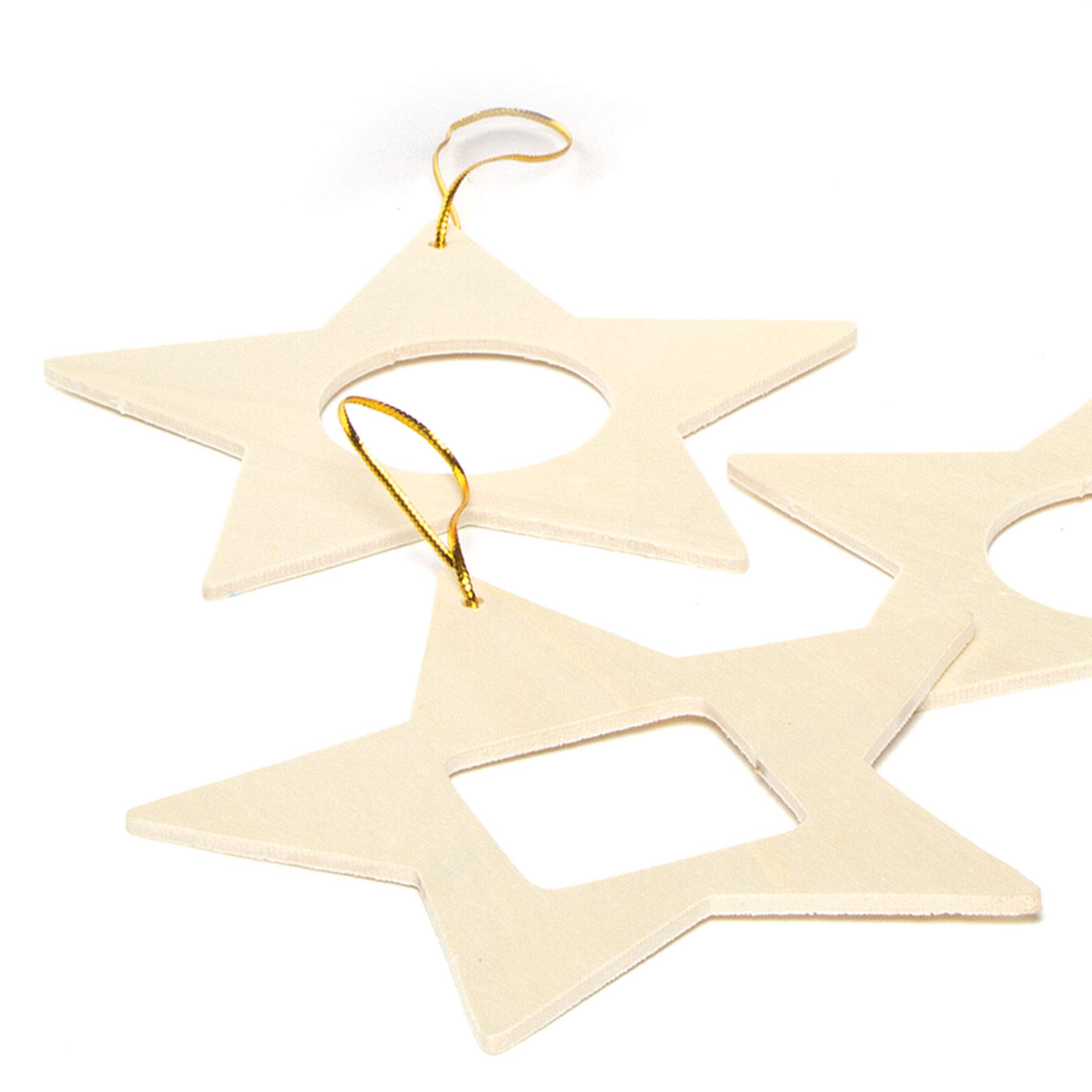 Baker Ross AT220 kerstbal, decoratieve hanger van hout met Baker Ross AT220 kerstbal, decoratieve hanger van hout met