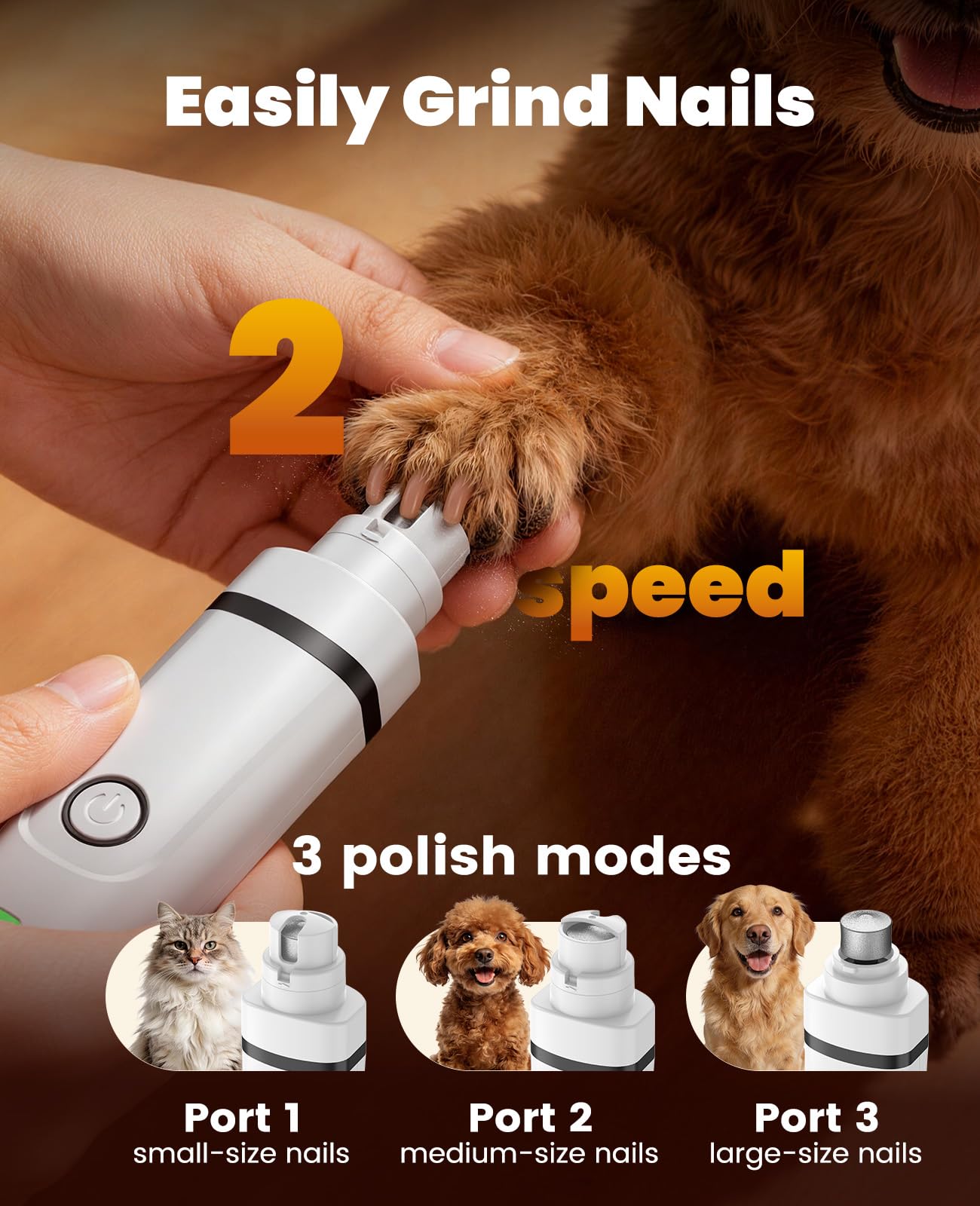 Oneisall Dog Clippers & Paw Trimmer Kit -6