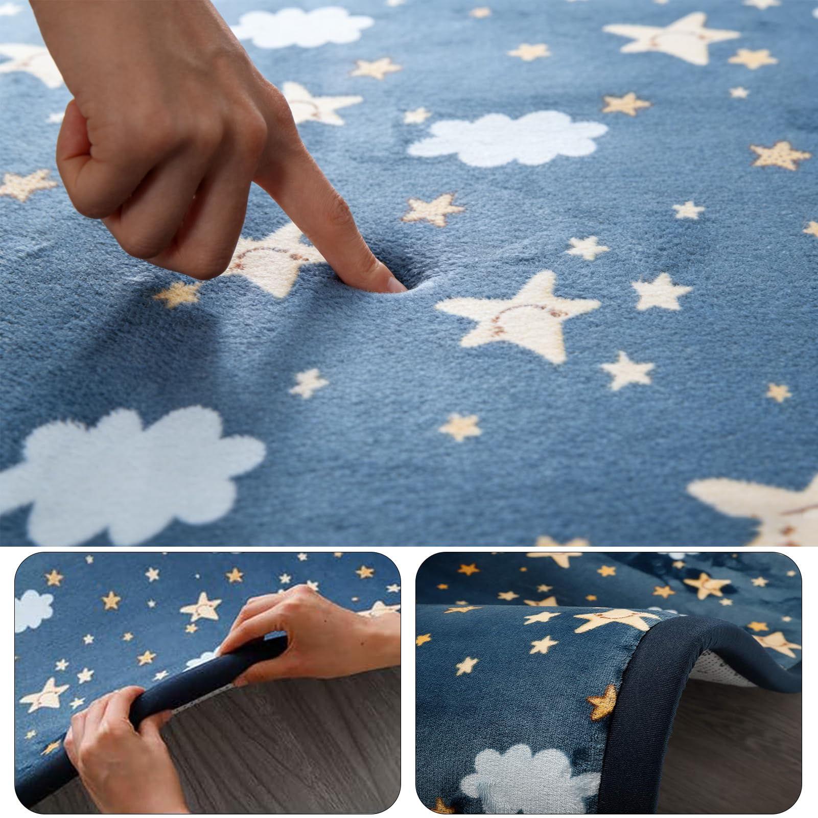 Krabbelmatte Baby Dicke 2 cm Spielmatte Kinder Spieldecke Kinderteppich Spielteppich Baby Spielmatte Bodenmatte Kinder 150 x 150 cm rutschfest Seiten für Drinnen und Draußen