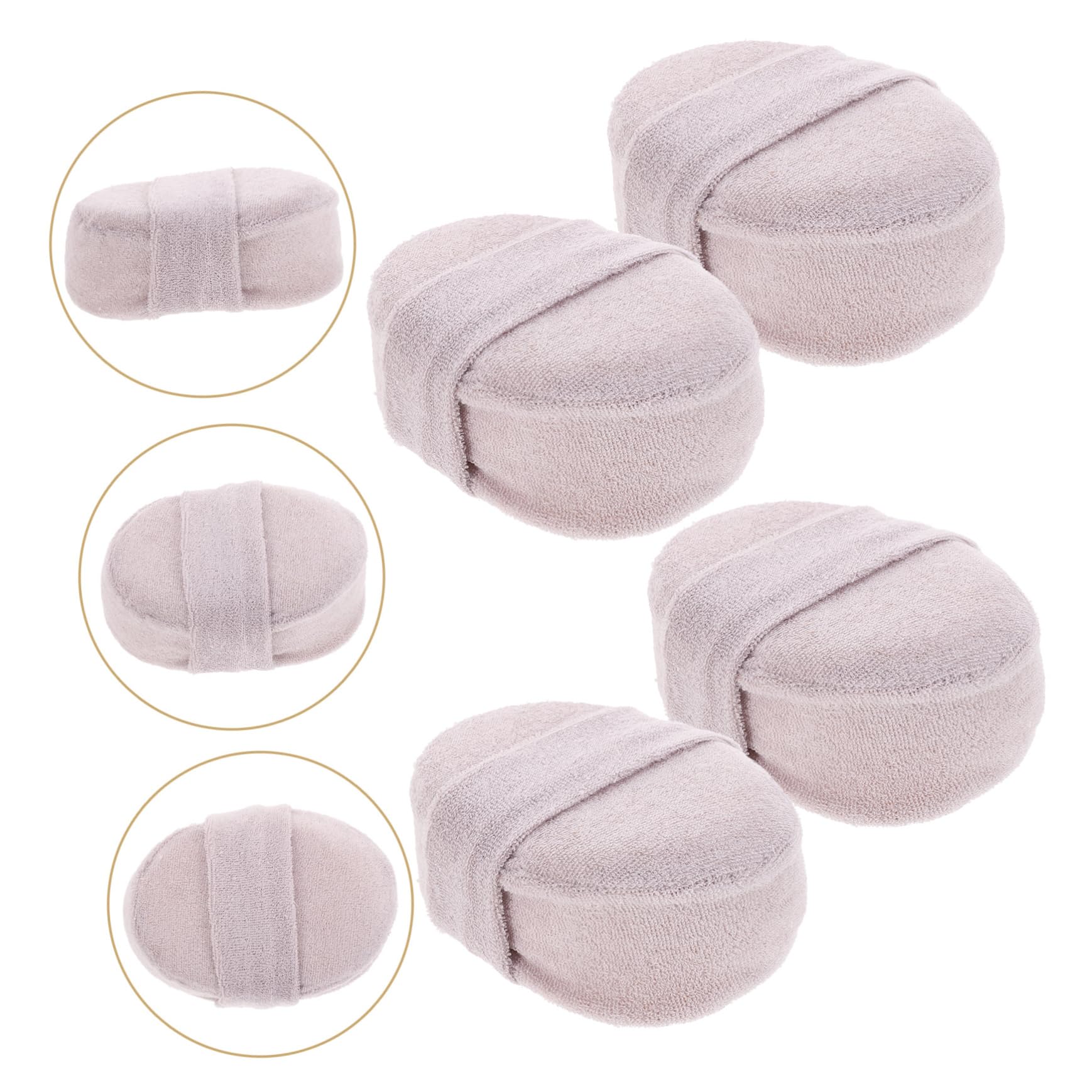 Healeved 8pezzi Guanti Esfolianti Spugna Di Luffa Naturale Per Doccia Di Spugne Scrub Per Uomo e Donna Grigio
