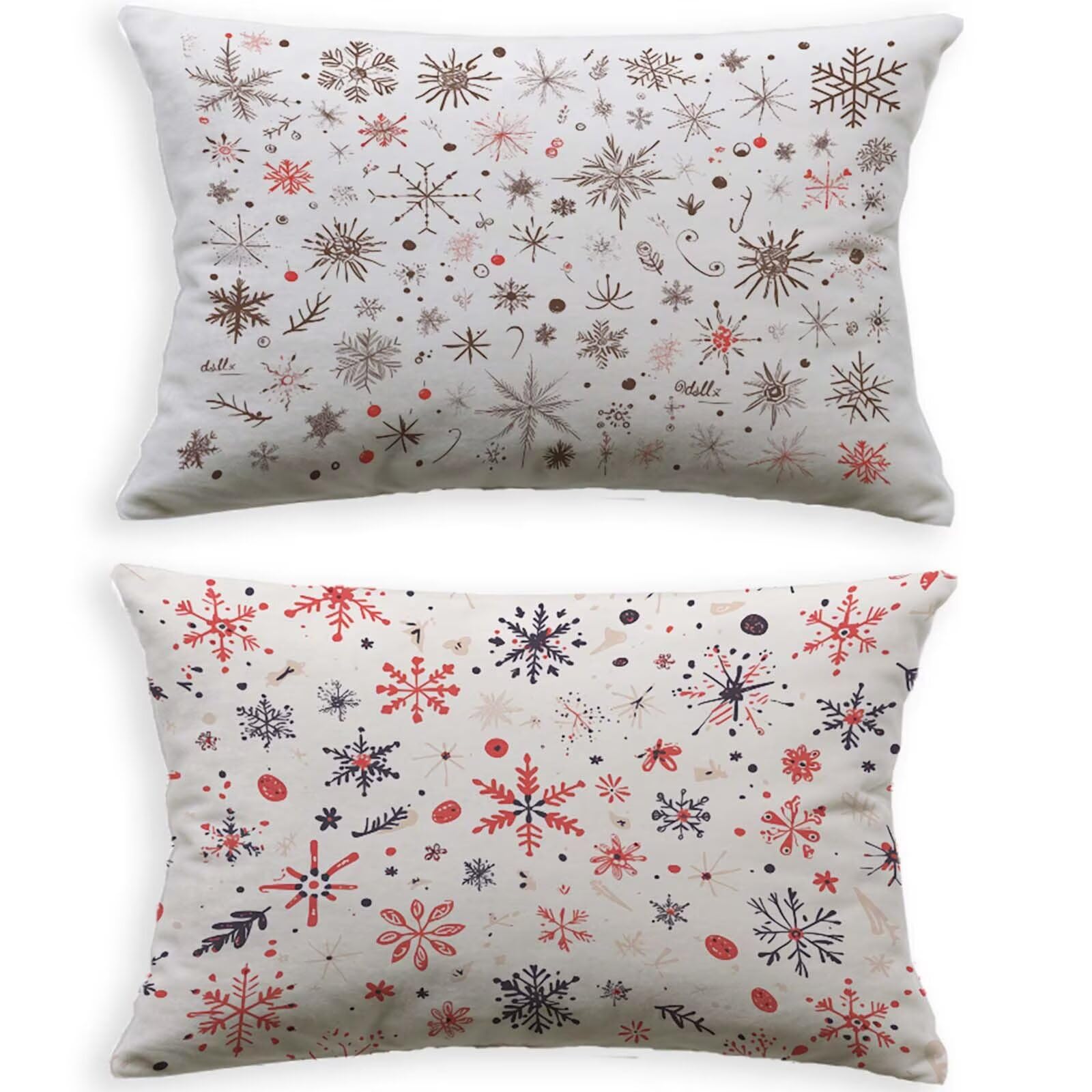 Housses de coussin de jardin blanc 80x100 cm en toile lin déperlante pour terrasse L-P68