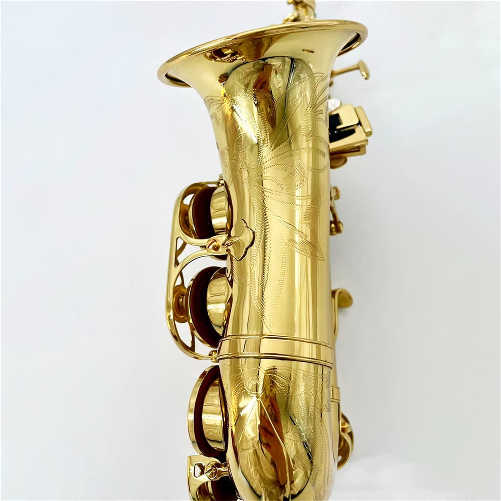 Saxofón Profesional Saxofón Curvo Profesional BB Saxofón Patrón Tallado A Mano Instrumentos De Saxofón