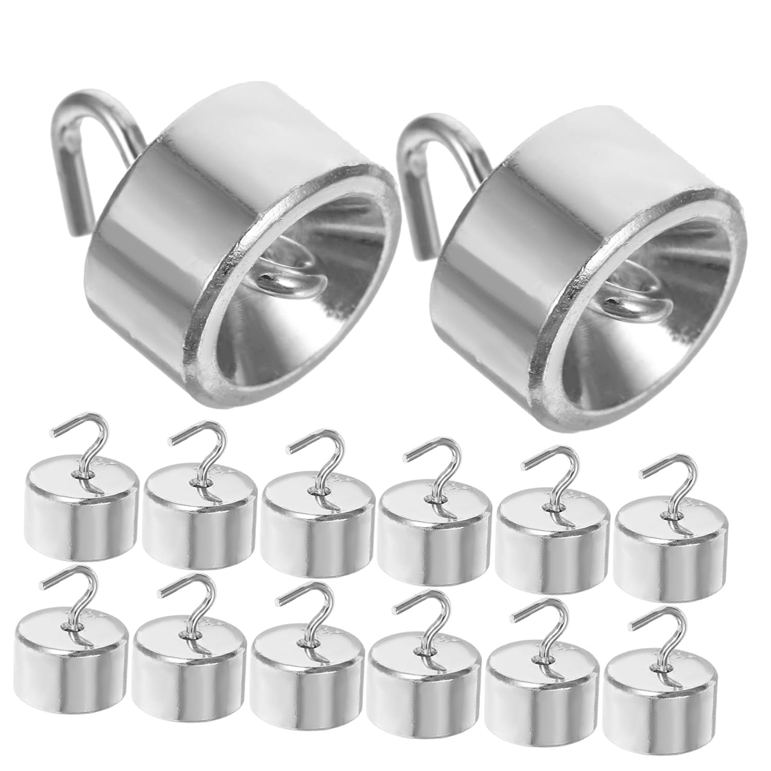 50pcs Double Hooked Lab Weights Each Chrome-Plated Iron Metal Mass Set for Physics and Science Experiments Precision Hanging Weights with Easy Attach Hooks for Laboratory Use