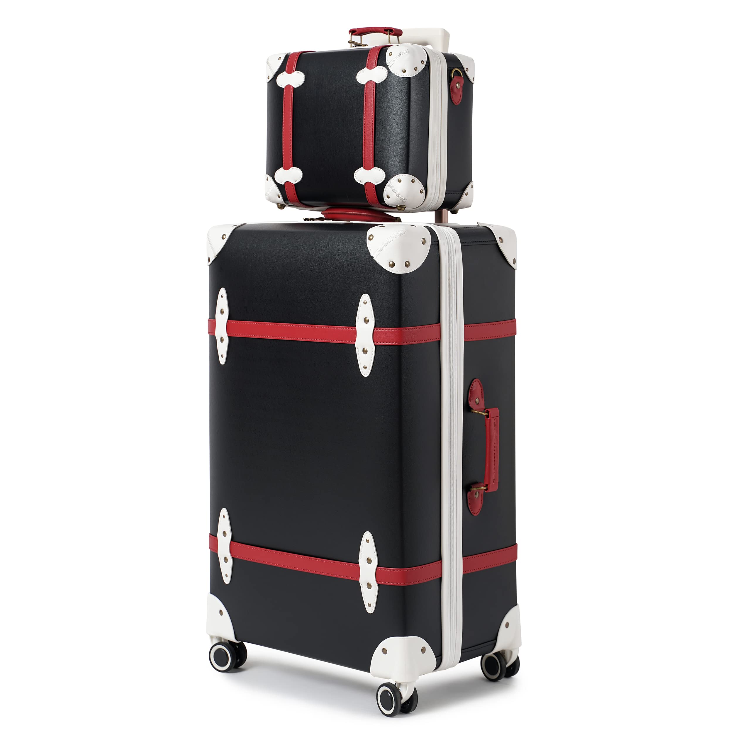 NZBZ Vintage Luggage,Lightweight Hardside Spinner Suitcase for sale