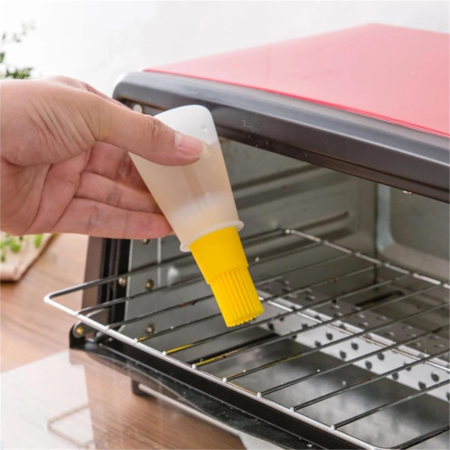 Kitchen Gadgets Barbecue Oil Brush Silicone BBQ Honey Bottle with Convenient Basting Cooking Tools Accessories(Blue-1)