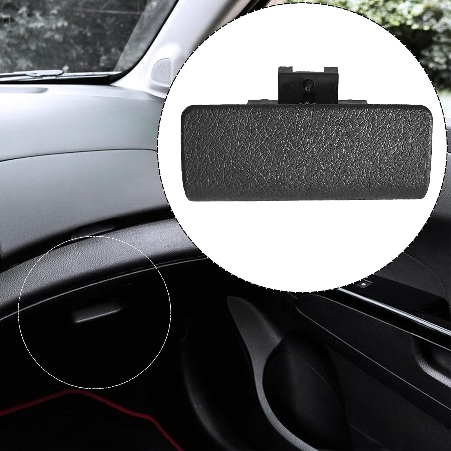 Passenger Front Glove Box Handle Latch, Compatible with Chevy Sonic 2012 2013 2014 2015 2016 2017 2018 2019 2020, Replace 42389792 (Black)