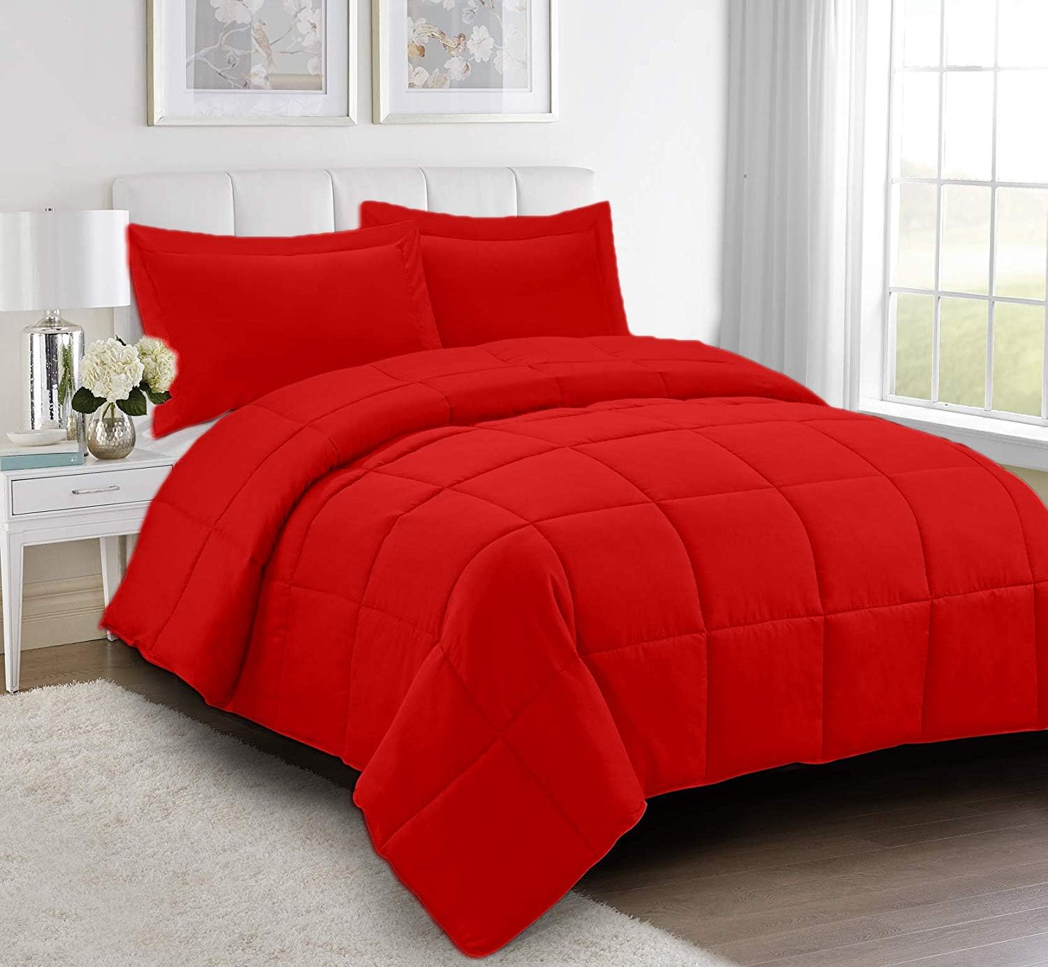 Luxurious Down Alternative Oversized King Size Comforter 5 Piece All