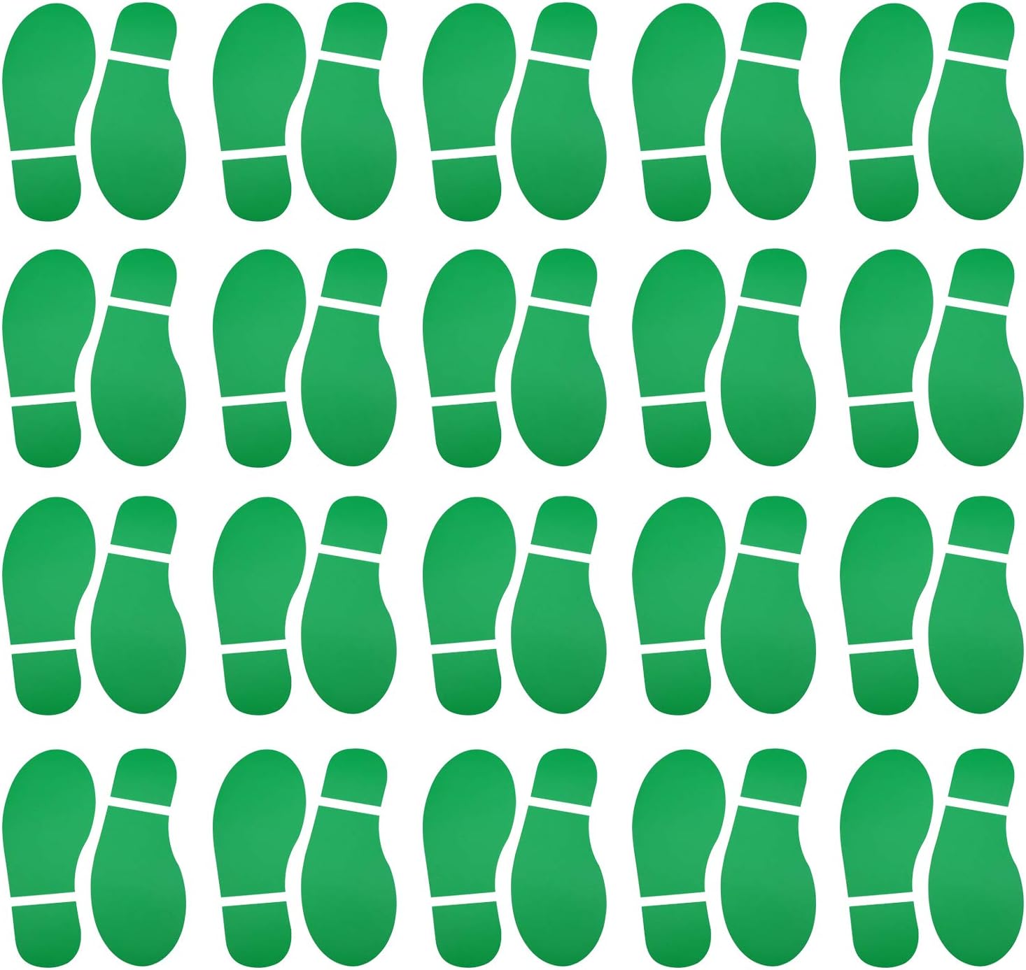 20 Pairs 40 Prints Green Kids Size Shoes Footprint Stickers Decals for Floor Wall Stairs to Guide Directions Celebrate St. Patrick's Day by SKYCOOOOL