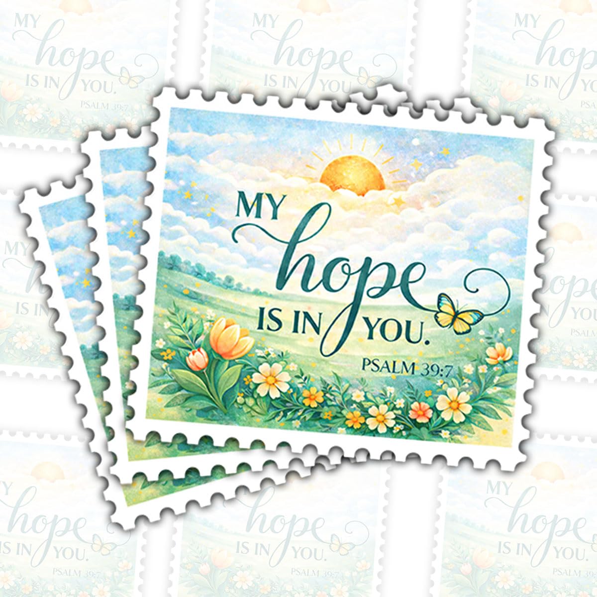 Pegatinas decorativas My Hope is in You para creyentes que inspiran fe en su rutina diaria