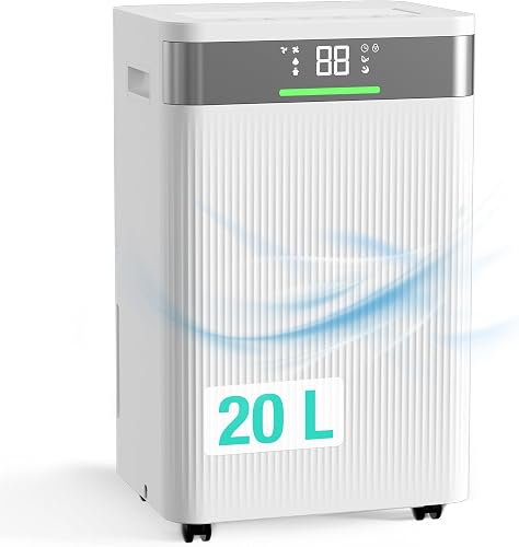 HAUSHOF Déshumidificateur d'Air Electrique 20L/Jour, Desh…