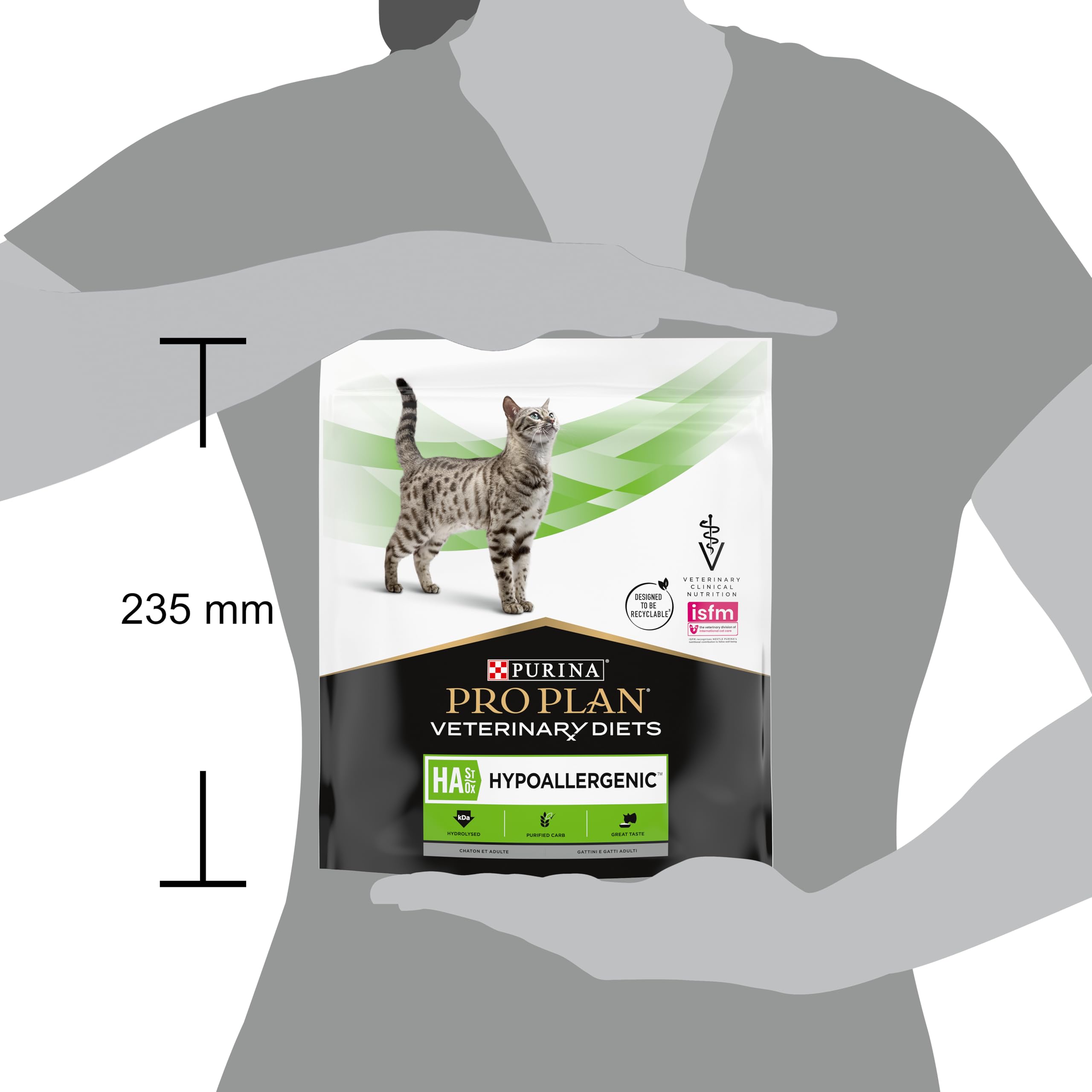 PURINA PRO PLAN Veterinary Diets HA Hypoallergenic | 6 x 325 g | Diät-Alleinfuttermittel für Kitten und ausgewachsene Katzen | Zur Minderung von Nährstoffintoleranzen