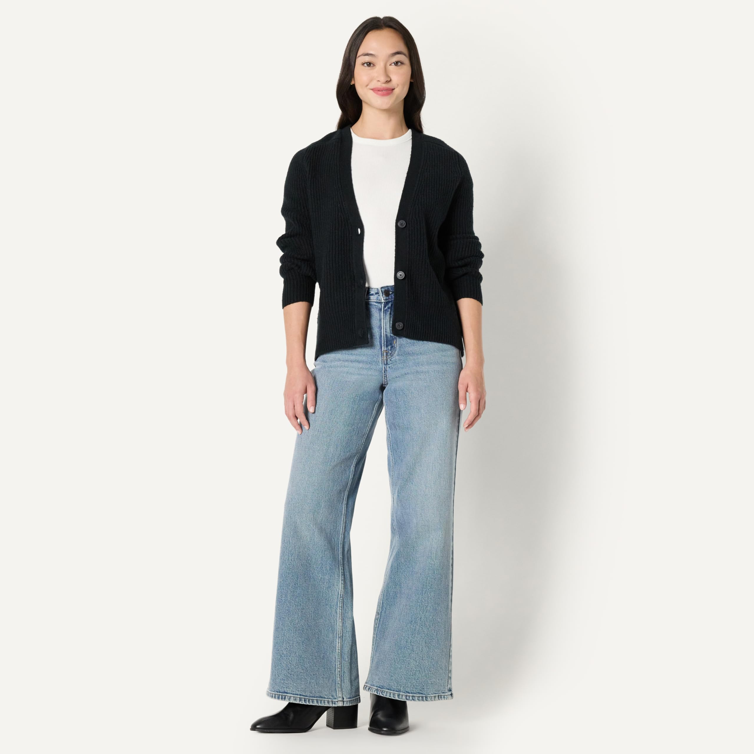 Amazon Essentials Femme Cardigan Côtelé Doux Au Toucher