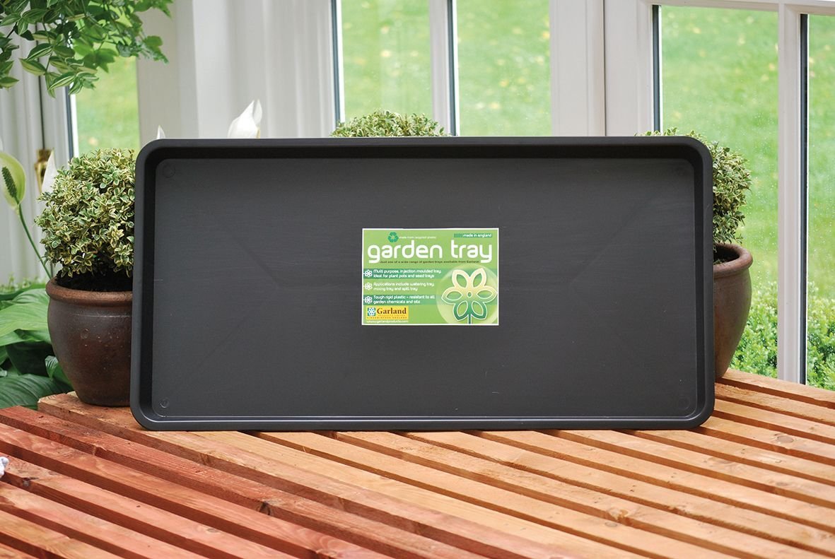 Bandeja De Cultivo Garland GP82B Giant Plus - 120x55x4 Cm, 25 Litros De Capacidad, Polipropileno Negro | Para Invernadero, Drenaje O Almacenamiento