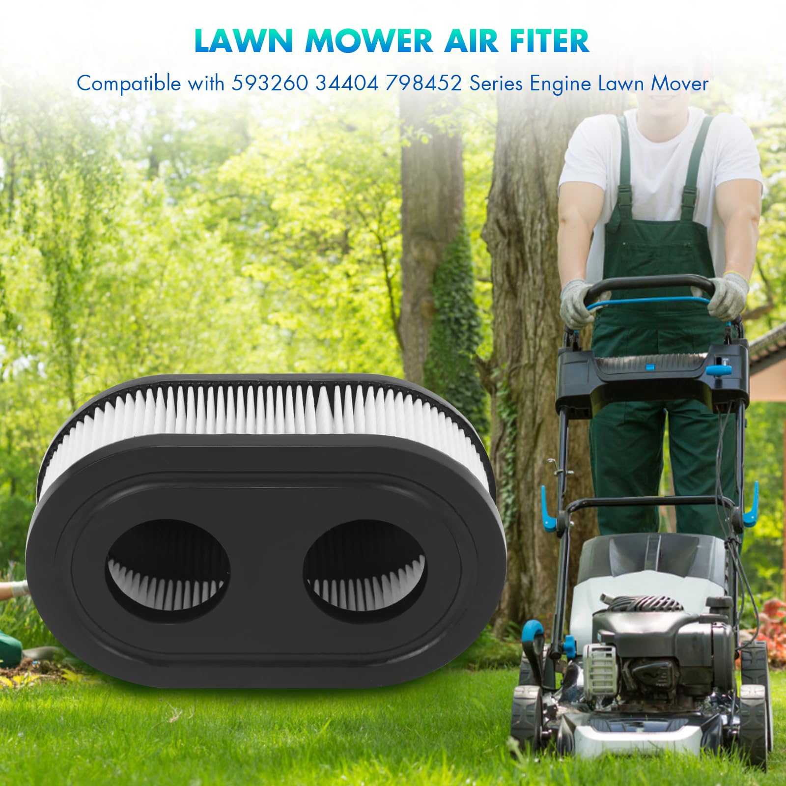 593260 798452 334404 Filtro De Aire Para Cortacésped 550ex 675exi 725exi Serie Compatible Con Troy Bilt TB110 TB200 TB230 Cortacésped Y Más