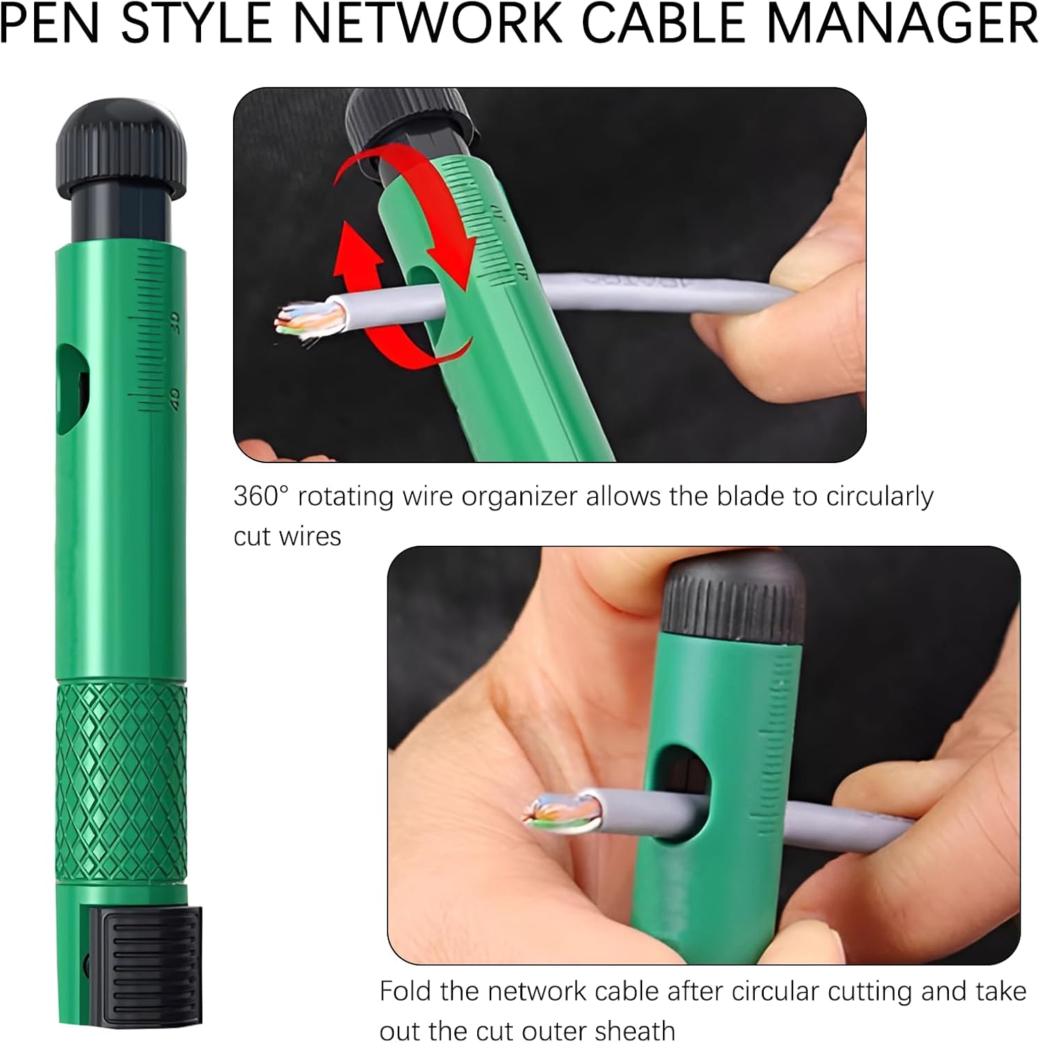 Multi-Function Wire Straightener & Untwist Tool for Effortless Cable Organization –Combines Wire Stripping,Trimming, and Straightening, SK5 Blade,Efficient Low Voltage Tools