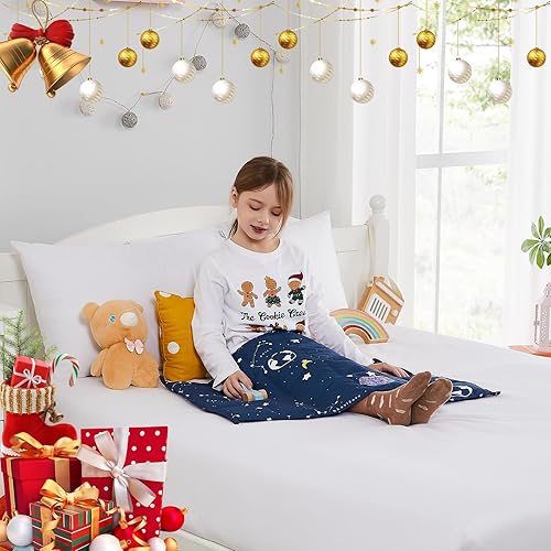 Miniatura 169 de HOSUKKO Manta con peso, manta pesada de unicornio rosa de 3 libras, manta transpirable (36 x 48 pulgadas, 3 libras)