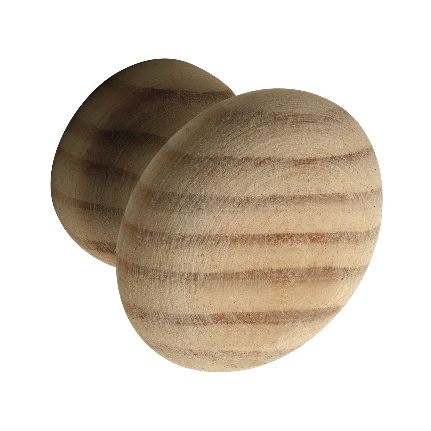 ALLES IM GRIFF Hemera Door Knob, Diameter 35 mm, Wood Furniture Knob, Depth 28 mm, Raw Pine