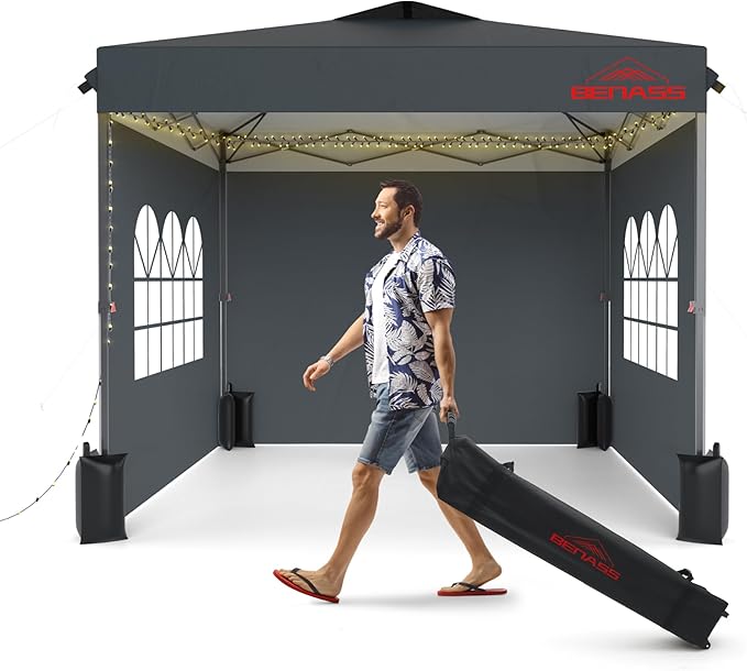 Benass 10x10 Pop Up Canopy Tent with Sidewalls Review