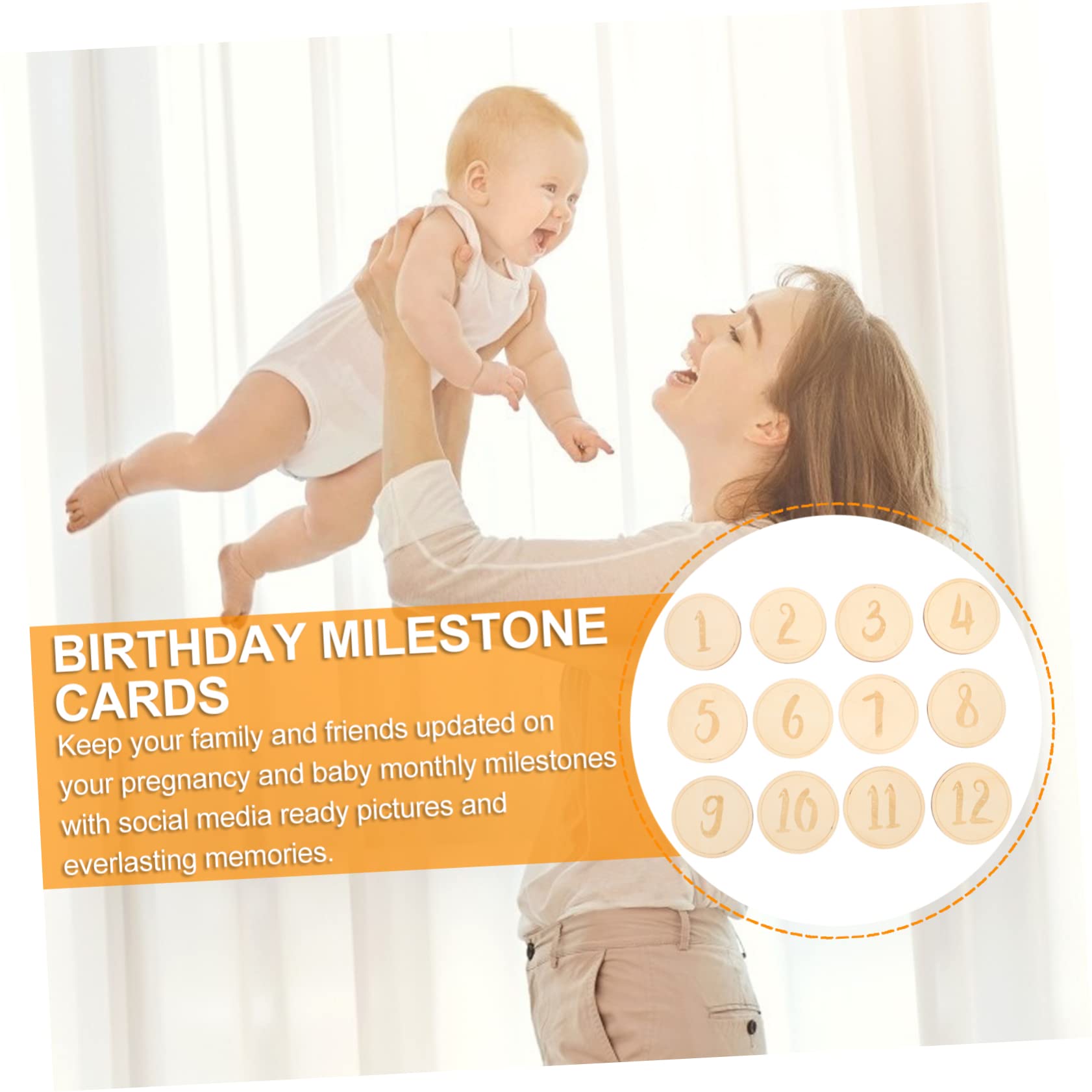 BESTonZON 36 Pz carta pietra miliare countdown memory card traguardo neonato oggetto fotografico schede fotografiche di memoria carte pietra miliare del bambino commemorare oggetti di scena