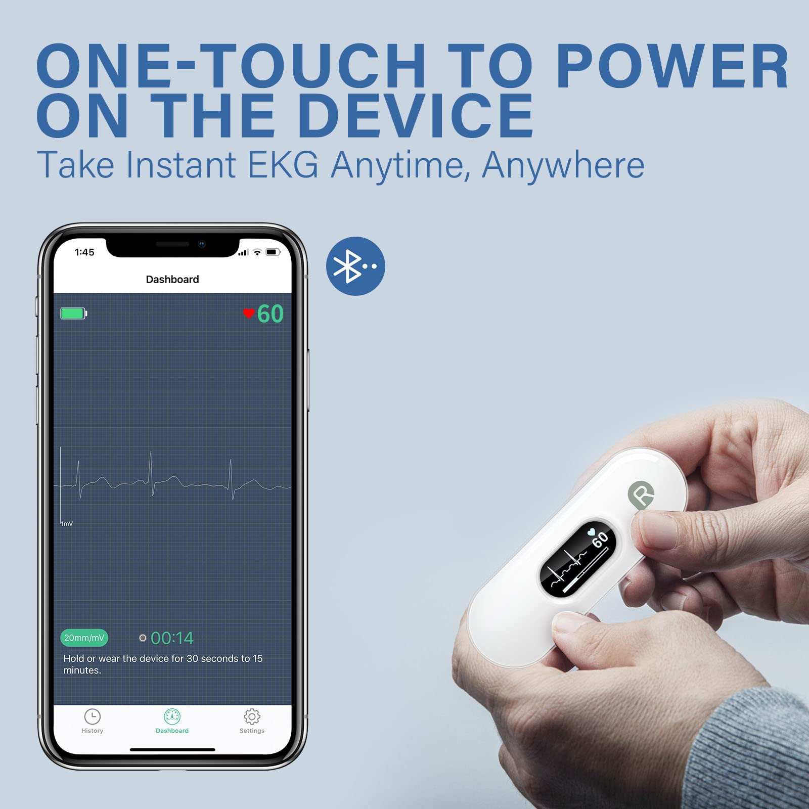 Wellue DUOEKS Personal EKG Monitor Record ECG & Heart Rate Detect