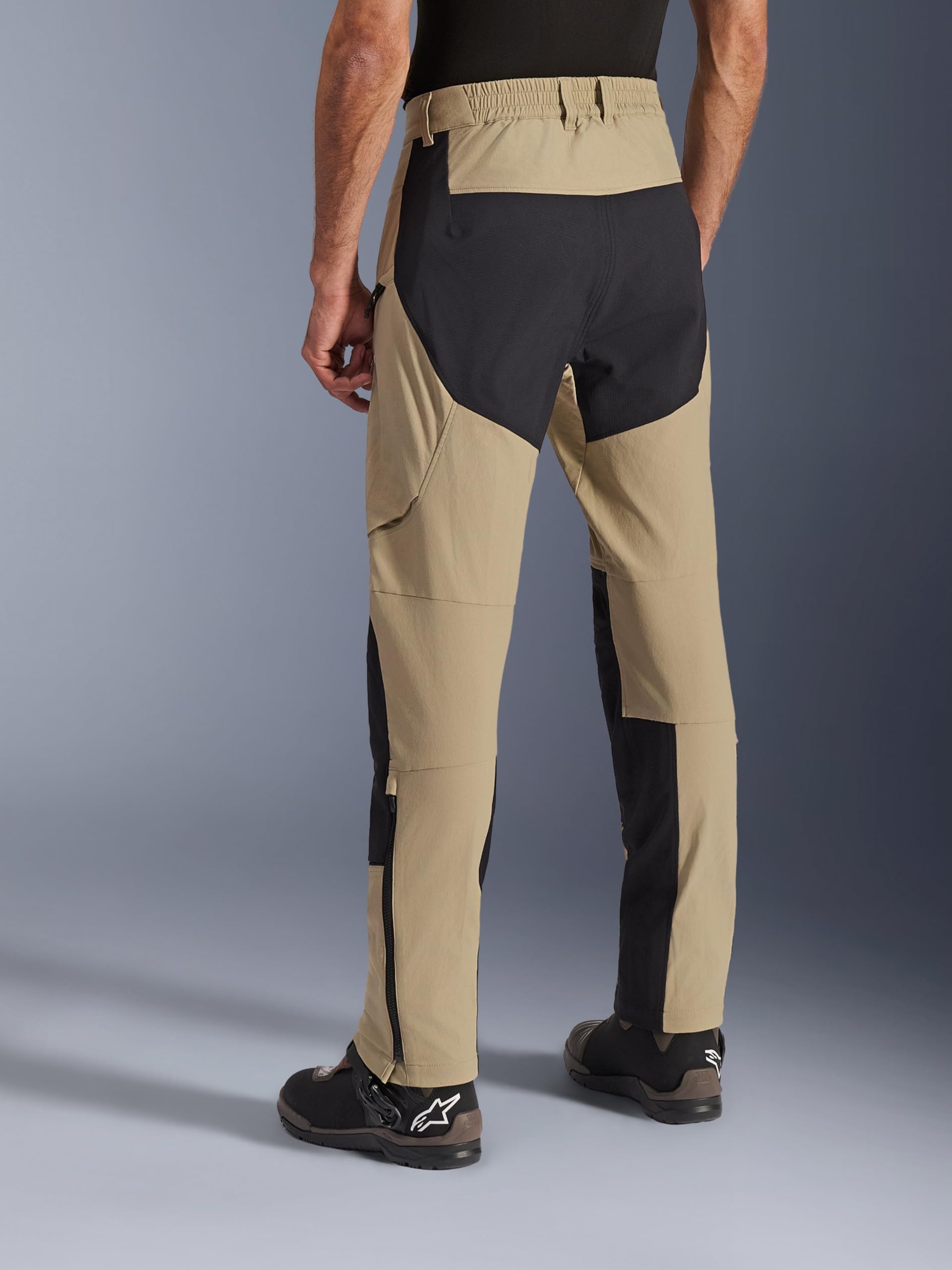 Alpinestars Flex-AST Explorer Pantaloni tessili per motociclette, beige/nero, 3XL