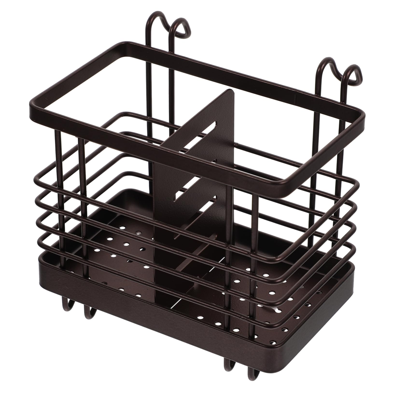 Ciieeo Modern Kitchen Utensil Holder Silverware Rack for Drawer Utensil Organizer Drainage Holes