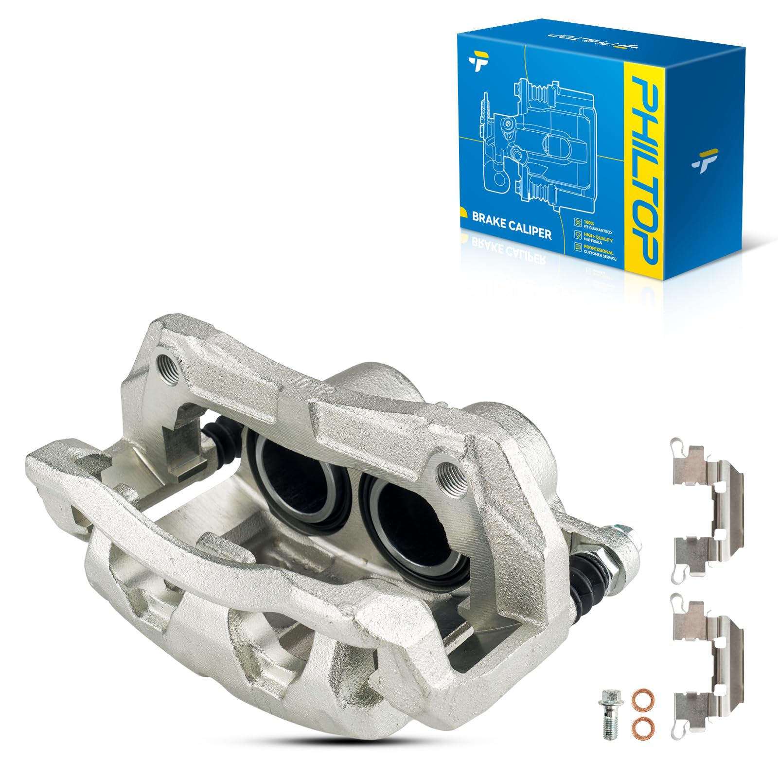 PHILTOP Brake Caliper Front Left AWD Compatible with 2007-2016 CR-V, 2005-2010 Odyssey, 2007-2012 RDX, 2012-2015 Crosstour, 2010-2011 Accord Crosstour, 19-B2958