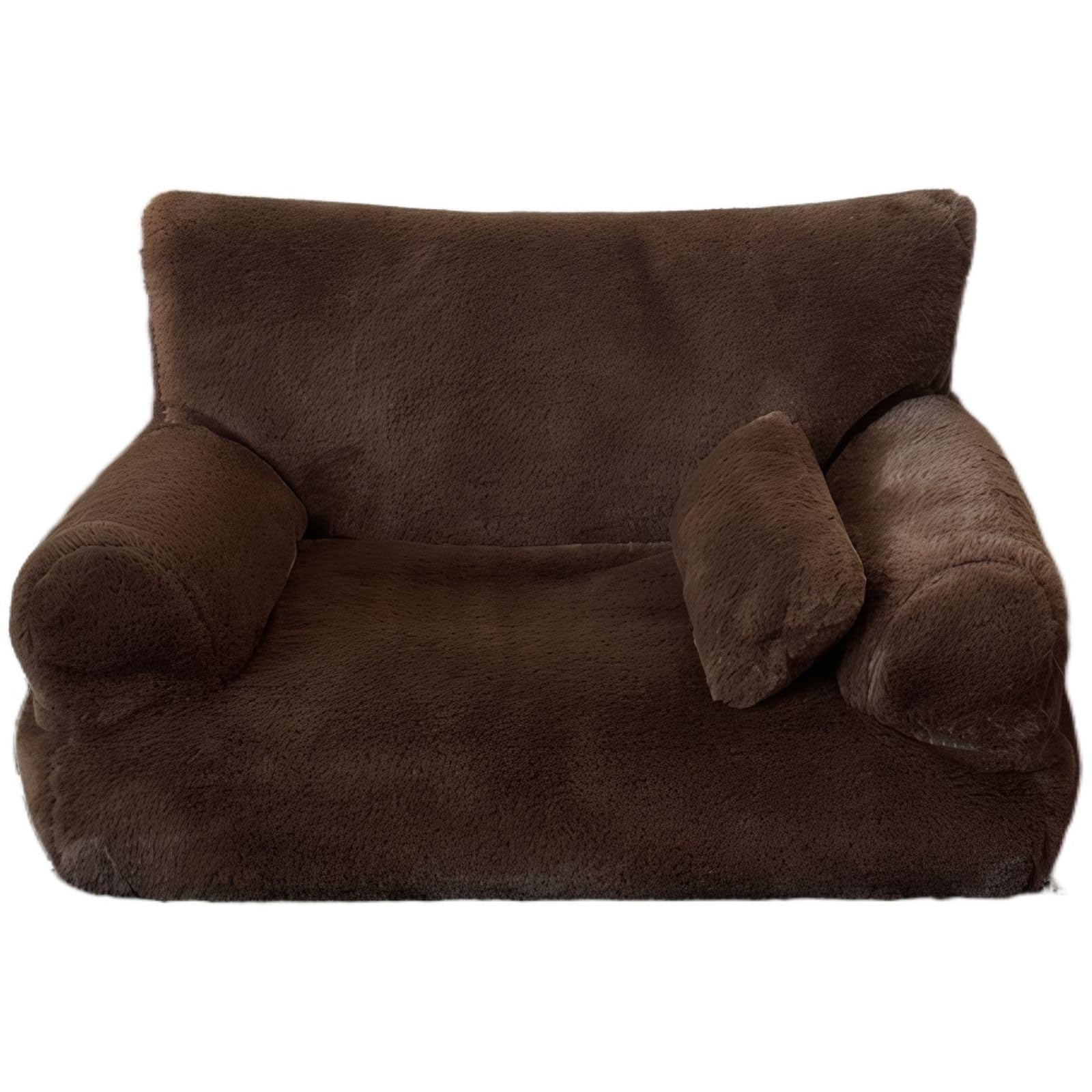 Pet Sofa Bed for Small Dogs and Cats with Pillow, Soft Indoor Pet Couch with Removable Washable Cover