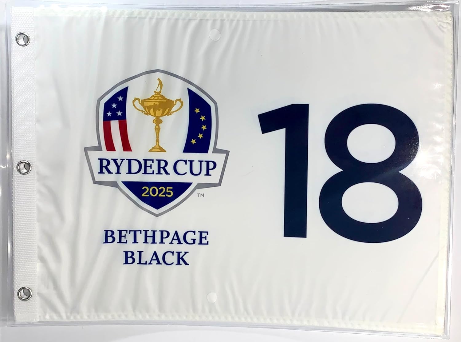 2025 Ryder Cup Flag Bethpage Black golf silkscreen logo pga new