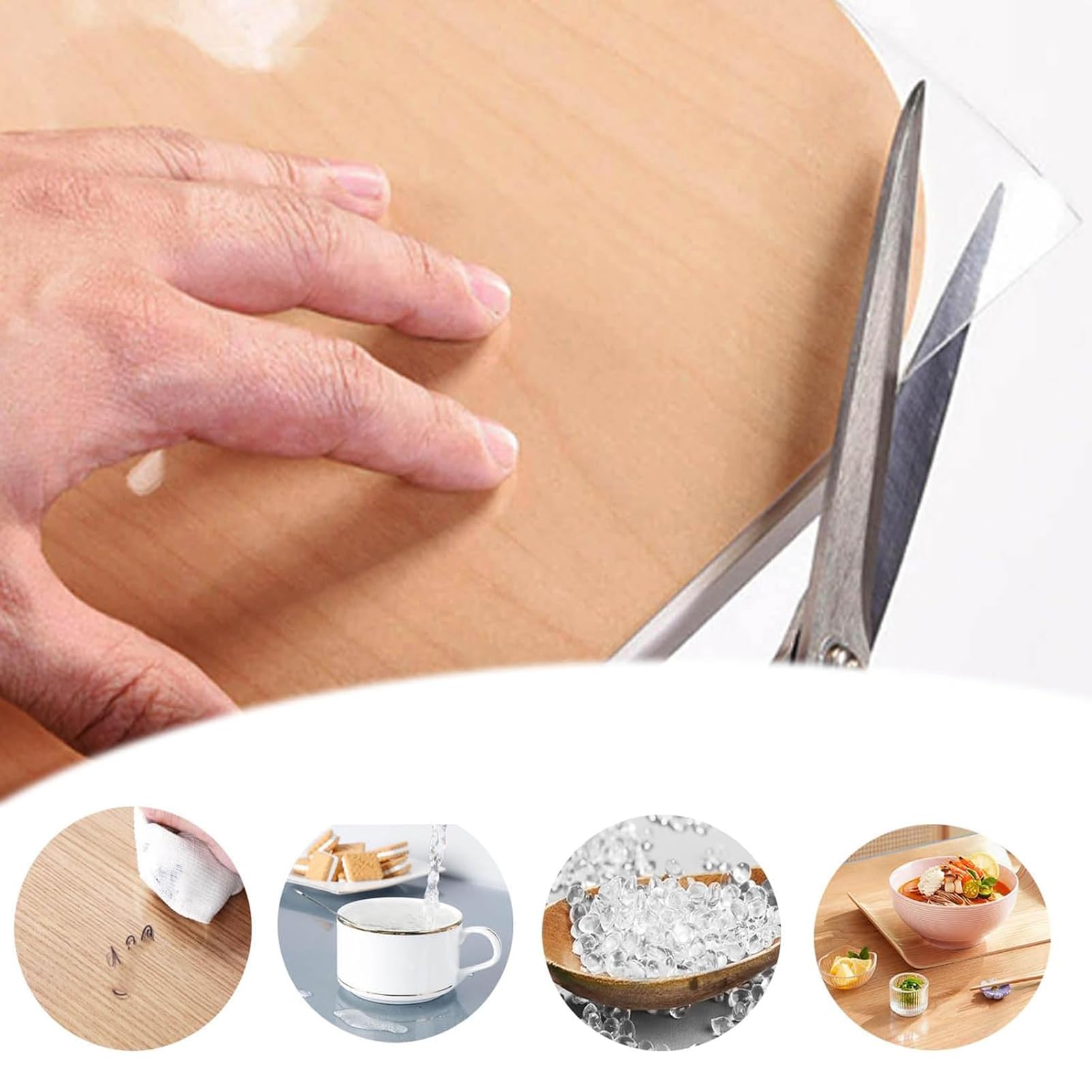Tovagliola lavabile in plastica trasparente tovaglia rettangolare impermeabile spessa copertina trasparente mobili pellicola protettiva per la sala da pranzo in cucina.