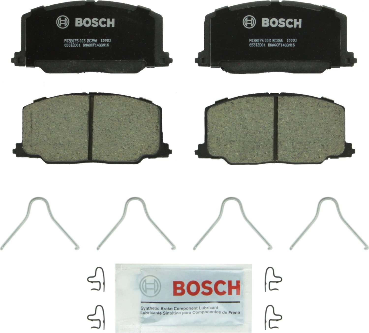 Bosch Automotive BP1078 QuietCast Premium Semi-Metallic Disc Brake Pad Set For: Subaru Forester, Legacy, Outback, B9 Tribeca, Tribeca, WRX, Front — view 156