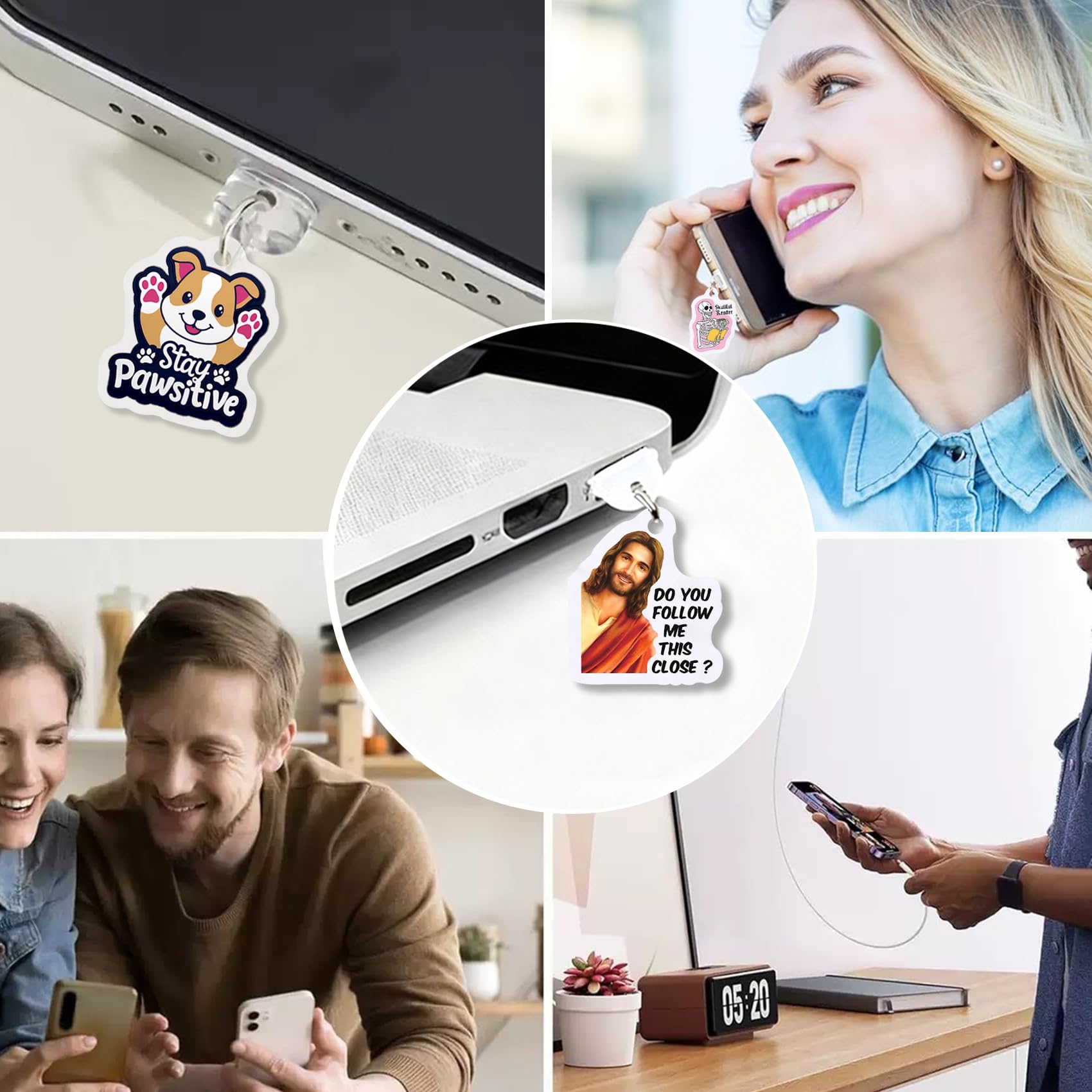 Staubschutzstecker für E-Reader, Kindle, Zubehör, kompatibel mit Kindle-Tablets, Handy, iPad, Typ C, Ladeanschluss, Geschenk für Buchliebhaber, Studenten, Lehrer, Freunde, Mutter, Frauen, Männer