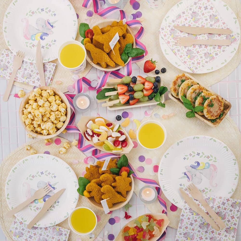 GREENBOX Einhorn Servietten 20x - Rosa Geburtstagsservietten 33x33cm Für Kinder