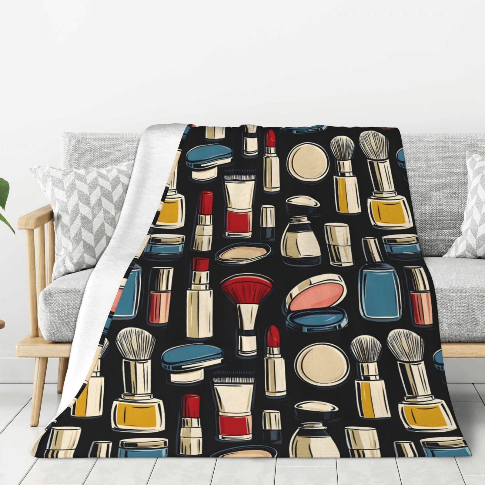 Couverture douce en flanelle 127x152 cm pour canapé et lit