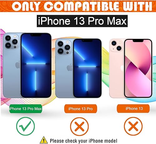 Miniatura 6 de VirgoCCY Funda con purpurina con patrón de ondas de agua para iPhone 13 Pro Max, funda protectora de TPU suave para mujeres y niñas, con marco de