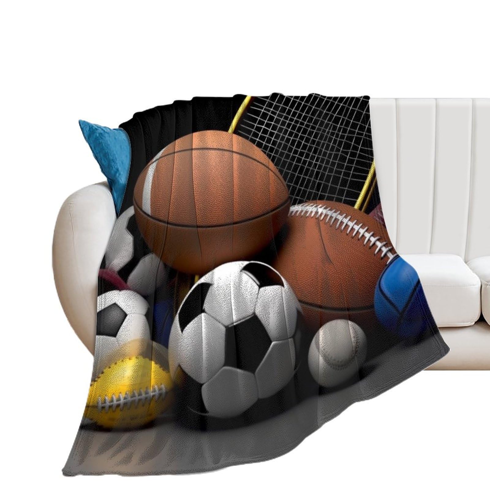Couverture à thème sportif et légère pour vos soirées sur le canapé