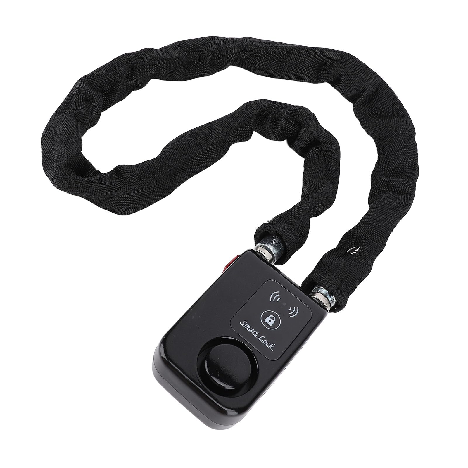 Topiky Lucchetto a Catena BT con Controllo APP Impermeabile con Avviso di Vibrazione per Bici Elettriche, Motocicli, Antifurto, Acciaio Al Manganese (BLACK)
