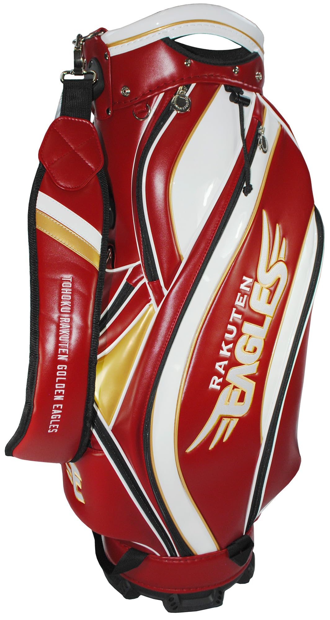 LEZAX RECB-5430 Tohoku Rakuten Golden Eagles 9.5 Type Caddy Bag, Red