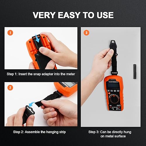 Miniatura 6 de KingSung La correa magnética para colgar multímetro funciona para medidores Klein Tools MM400 MM300 CL600 CL700 CL800 CL900 MM600 MM700 fuerte