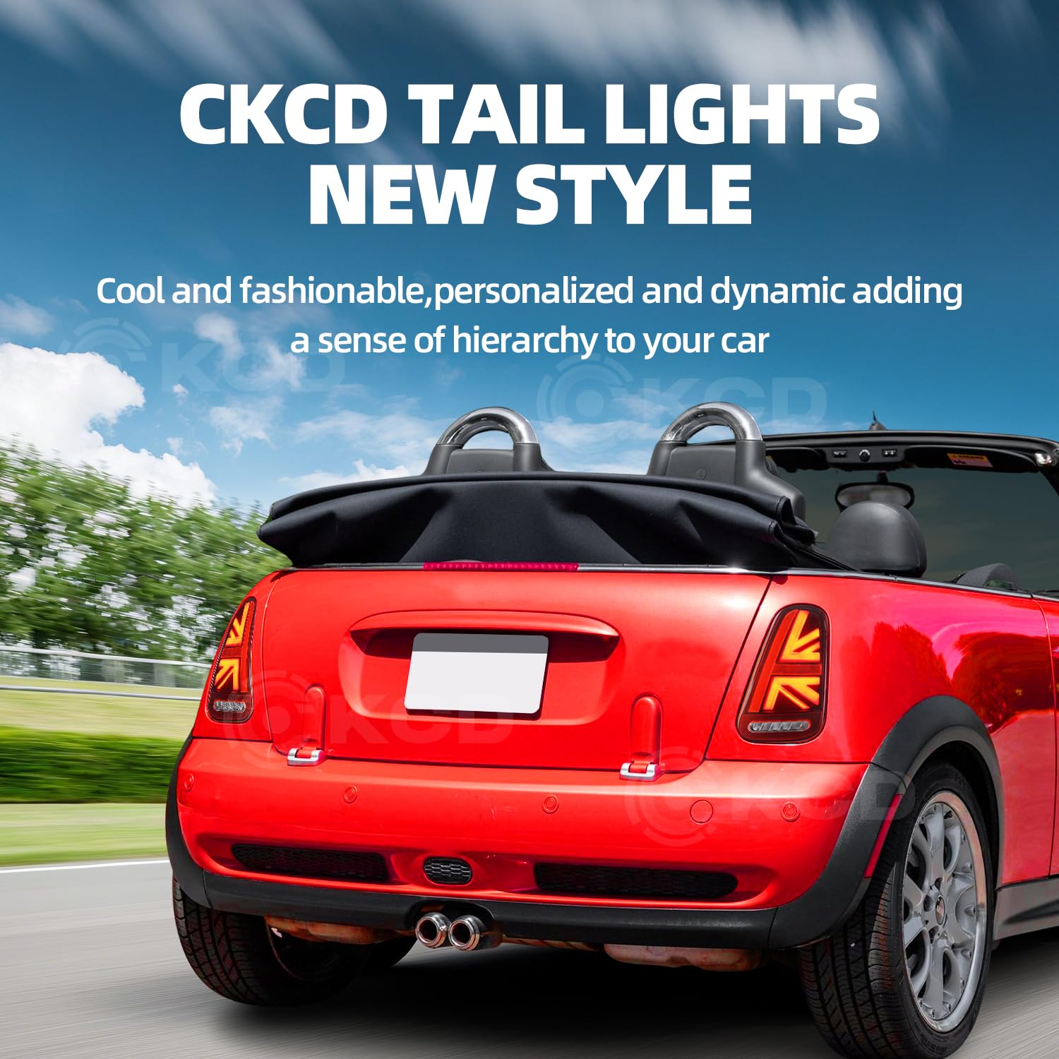 LED Conjunto de luces traseras aptas para Mini Hatchback Convertible R50 R52 R53 2001-2007, luz trasera con luz de circulación diurna y señal de giro secuencial