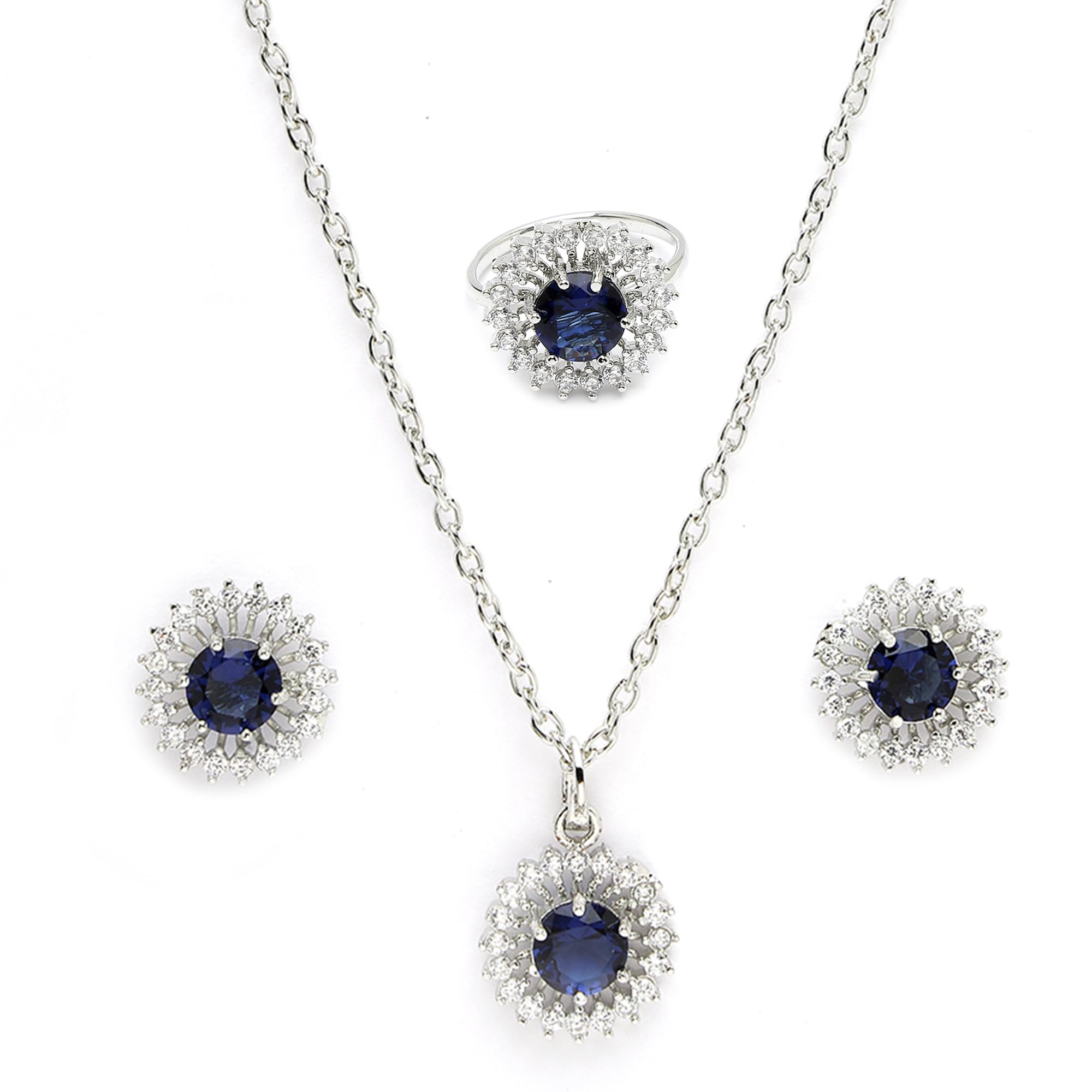 See full amazon price history chart for ZENEME Silver Plated Luxury American Diamond Heart Crystal Pendant Ring & Earrings Combo Jewellery Set For Women | Pendant Gift for Rakhi Jewelry (Blue Glistering Petals Pendant Set) ZENEME Silver Plated Luxury American Diamond Heart Crystal Pendant Ring & Earrings Combo Jewellery Set For Women | Pendant Gift for Rakhi Jewelry (Blue Glistering Petals Pendant Set) (B0D93Z99NM) Amazon Price History, Amazon Price Tracker