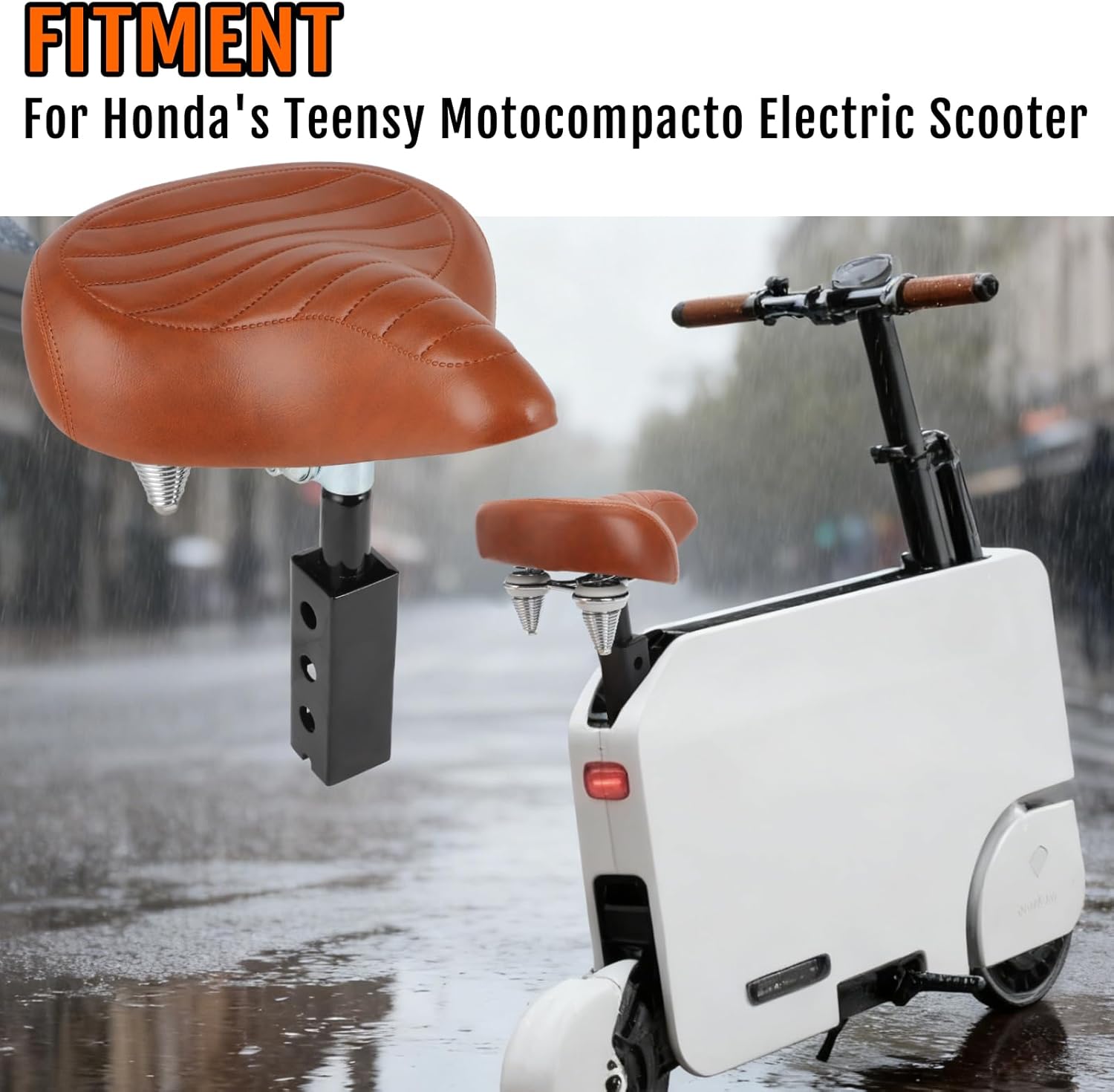 Electric Scooter Seat and Seat Post Assembly for Honda Teensy Motocompacto