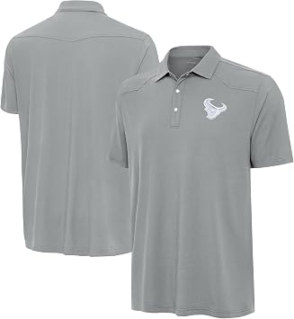 Antigua Mens Gray Houston Texans Western Performance Polo